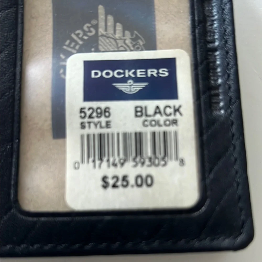 Dockers‎ Black Leather Card Holder Pocket Clip